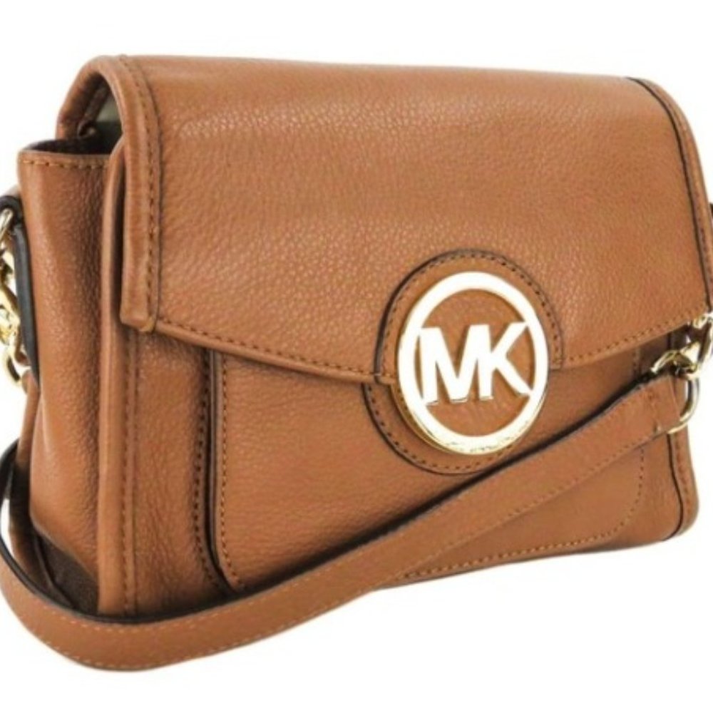 Michael Kors Margot Leather Messenger Crossbody Bag
